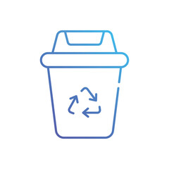 Recycle bin vector icon