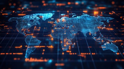 Global Network: A Digital World Map