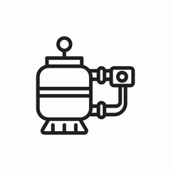 pool filter system equipment icon vector sign