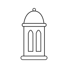 Islamic lantern silhouette icon design template