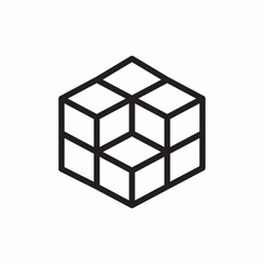 cube box package 3d icon vector sign