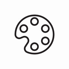 artist palette painting tool icon vector sign