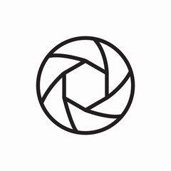 camera shutter photography lens icon vector sign
