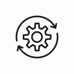 settings gear configuration options icon vector sign