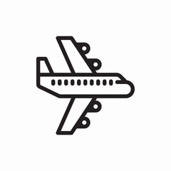 airplane travel transport flight icon vector sign