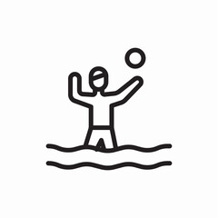 water polo sport icon vector sign