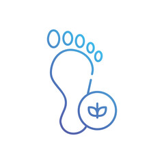 Fototapeta premium Carbon footprint vector icon