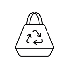 Plastic bag vector icon