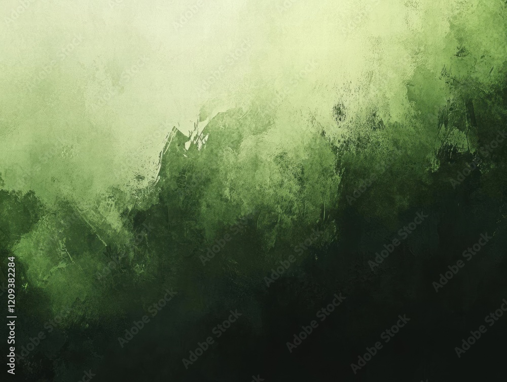 Poster abstract green gradient background - textured and blurry for design projects