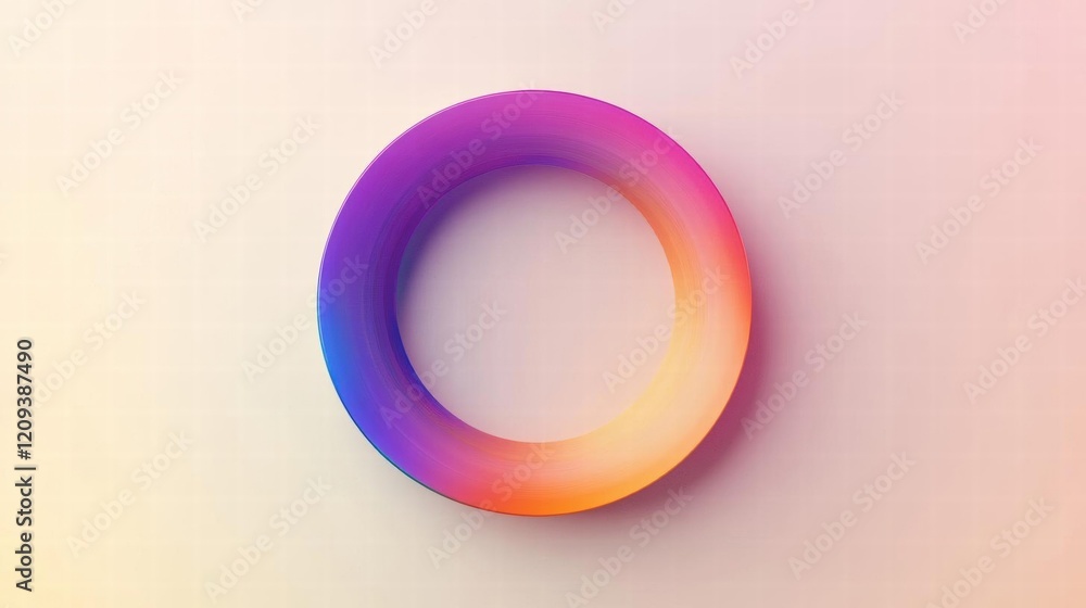 Poster abstract colorful ring on a gradient background