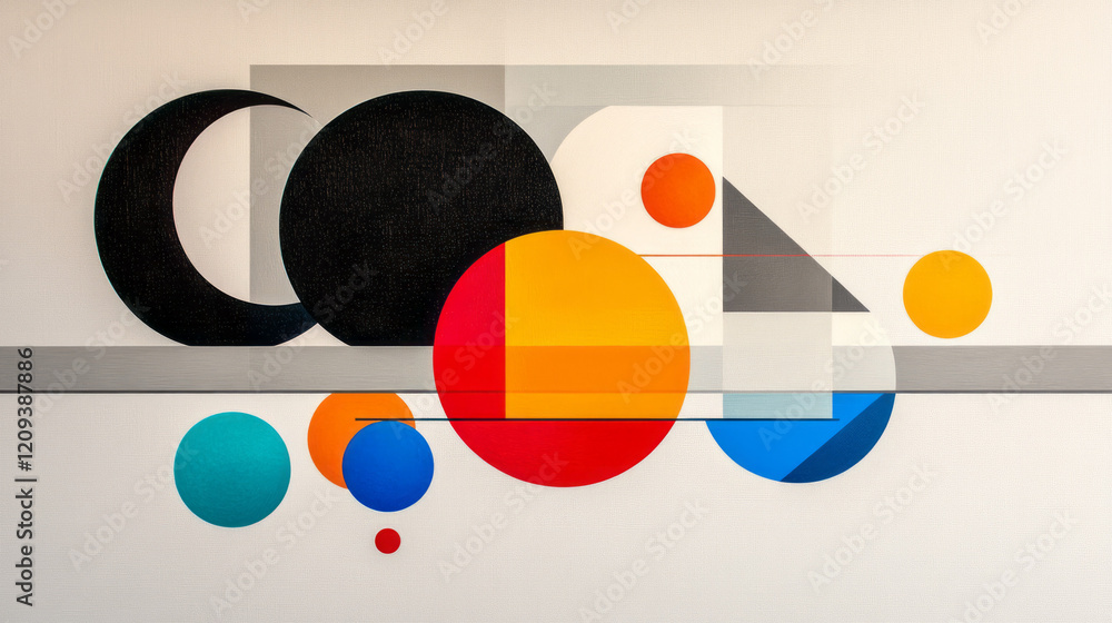 Poster a contemporary abstract network with black circular nodes and angular geometric patterns, highlighte