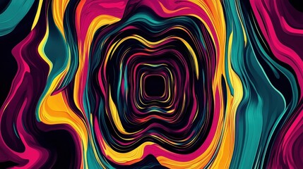 Fototapeta premium Waves formed by blending colorful pigments, abstract images