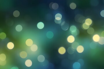 Obraz premium A blurred fresh spring, summer blue and green abstract background with soft bokeh glow and sun flare. Illustration. Generative AI