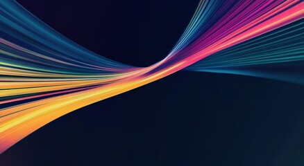 Colorful laser beams interweave together