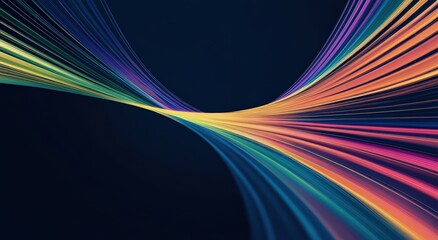 Colorful laser beams interweave together