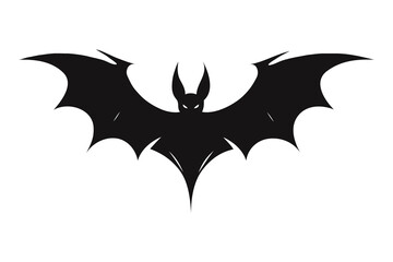 Bat Silhouette Design - Flying Bat Vector Illustration for Halloween