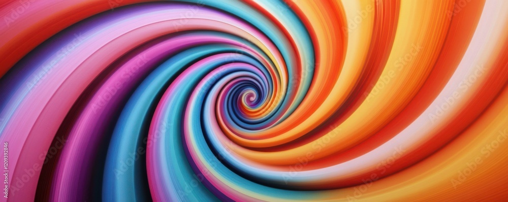 Poster a swirl of vibrant colors blending together, creating a mesmerizing pattern.