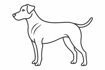 Dog line art vector illustration.  A outline dog vector illustration design

