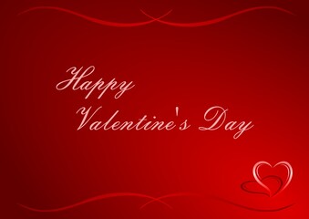 Happy Valentines Day Card, Sweethearts conceptual background, red colors