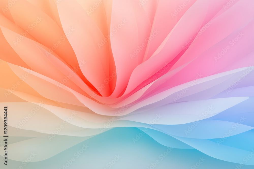 Fototapete a minimalist abstract radiating light pattern with subtle red and blue gradients emanating from a ce