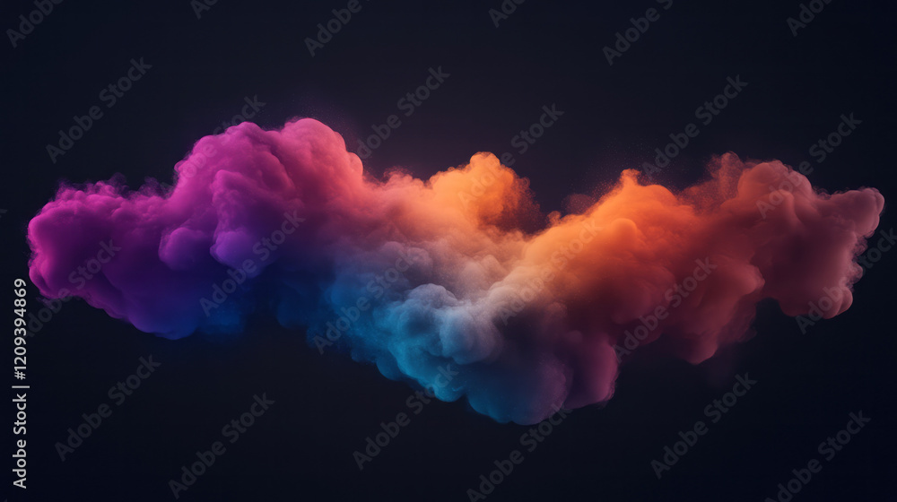 Fototapete a dynamic abstract composition showcasing a radiant burst of colorful light particles floating in a 