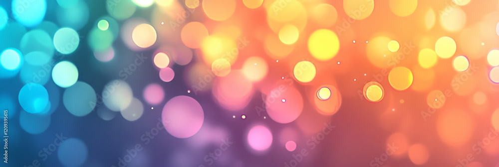 Leinwandbilder an elegant abstract scene with a burst of vibrant light particles in rainbow colors radiating from a