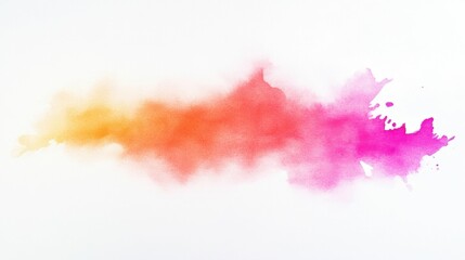 Abstract watercolor art with vibrant pink and orange for creative design projects