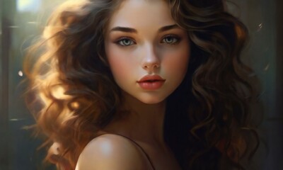 Naklejka premium portrait of a woman