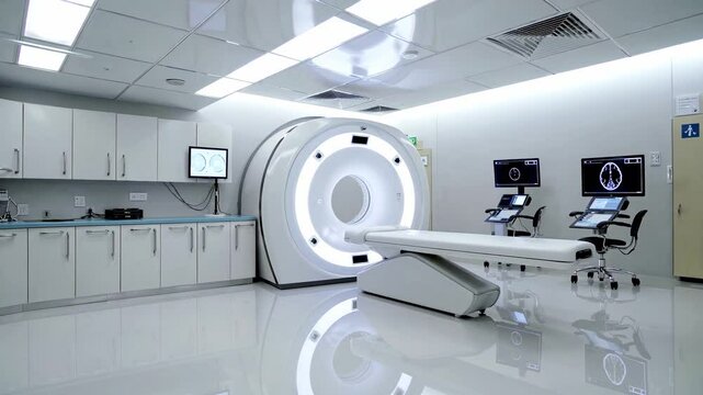 Exploring Advanced Medical Technology in a Modern MRI Imaging Center During a Busy Afternoon