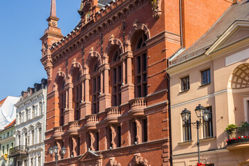 Fototapeta premium Historic Artus Manor building on the central market square of Torun, Poland