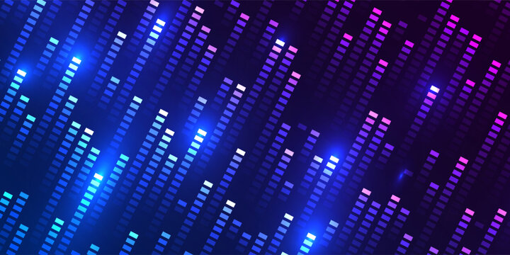 Big Data Flying Pixels. Blockchain Computer Data Flow Flying Bits Visualization. Computer Memory Buffer Overflow Problem. Pixel Data Flow Matrix in Metaverse Cyberspace Vector Illustration.