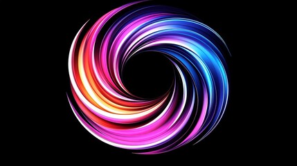 Vortex formed by blending red, orange, and blue paint, abstract image