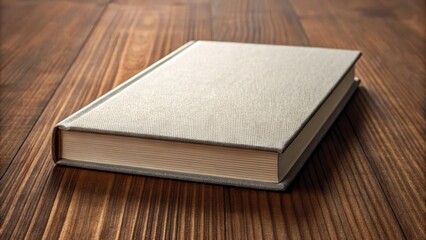 Fototapeta premium Closed book on a wooden table surface