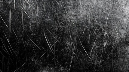 Scratched Black Surface Texture - Dark, Grunge, Background