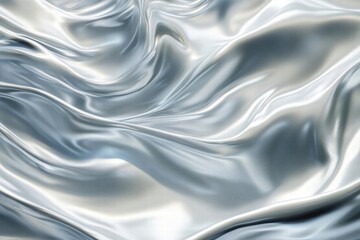 Obraz premium Abstract Silver Fabric Texture - Elegant Draped Background for Design