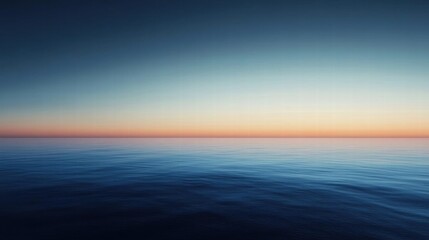 Obraz premium Serene Sunset Over the Ocean: A Moment of Tranquility