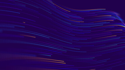 High Speed Light Particles Internet Data Background. Digital Road Fast Speed Internet Broadband Data Flow Concept. Light Arc Turn Twist Bend Effect. Vector Illustration.