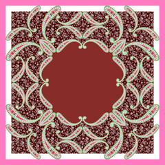 paisley pattern is scarf design. 