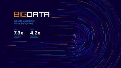 High Speed Light Particles Internet Data Cloud Technology Background. Digital Road Fast Speed Internet Broadband Data Flow Concept. Science Tech Research Presentation Bg. Vector Illustration.