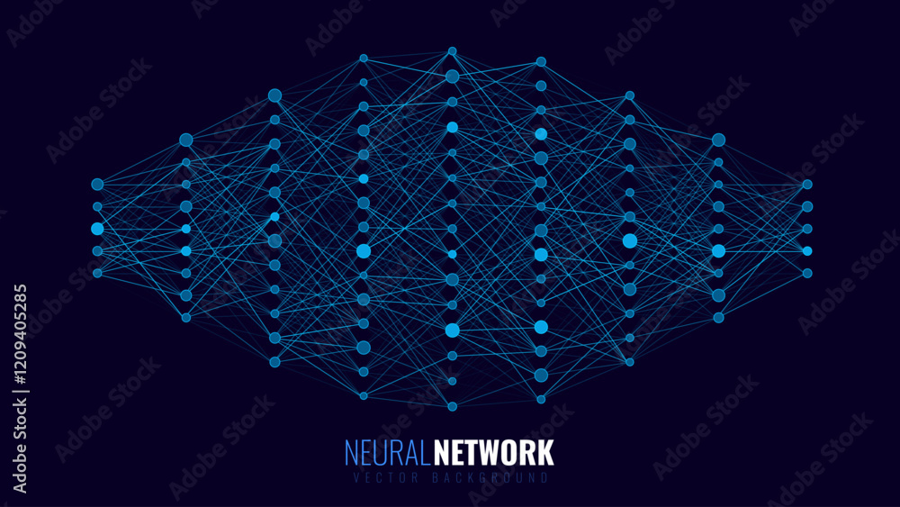 Poster Layers Inside GPT General Purpose Transformer Convolutional Neural Network Architecture. How AI Work. Data Science, Machine Learning, Artificial Intelligence. AI Tech Science Vector Illustration.