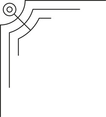 Abstract geometric design element frame