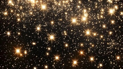 Obraz premium Glimmering Stars and Bright Lights Against a Dark Background