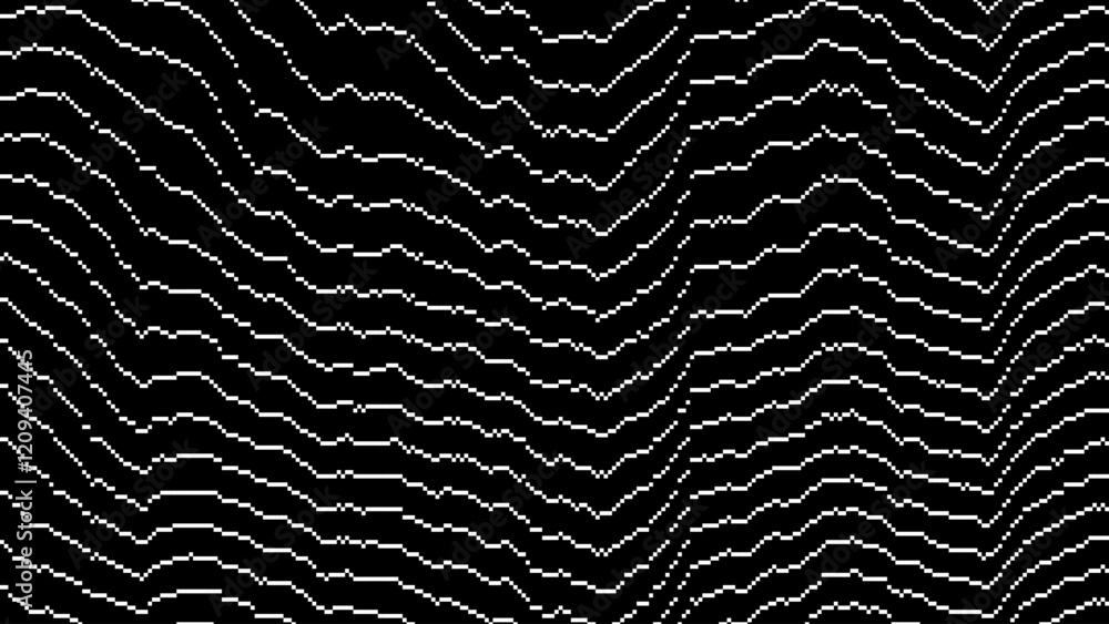 Poster glitch dithered bitmap pixels pattern. pixel art chaotic glitchy background. 90s cctv vhs screen vib