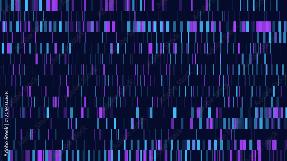 Aufkleber Futuristic Blueprint of Life DNA Sequence Test Visualization in the Realm of Technology. Journey into Genetics Dynamic DNA Sequence Test Vector Illustration for Science. Tech Blue Bg.