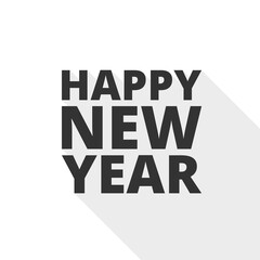 Happy new year icon isolated on transparent background