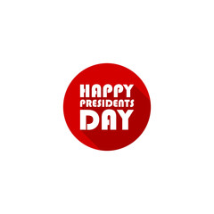 Happy Presidents Day icon isolated on transparent background