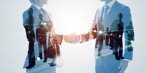 business, handshake, shaking hands, businessperson, people, dx, digital transformation, data, human...