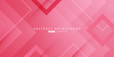 Obraz premium Abstract square background with gradient red soft color background. Simple overlap square shape and lines pattern design. Eps10 vector