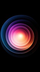 Naklejka premium Concentric Circles of Color: A Visual Journey Inward