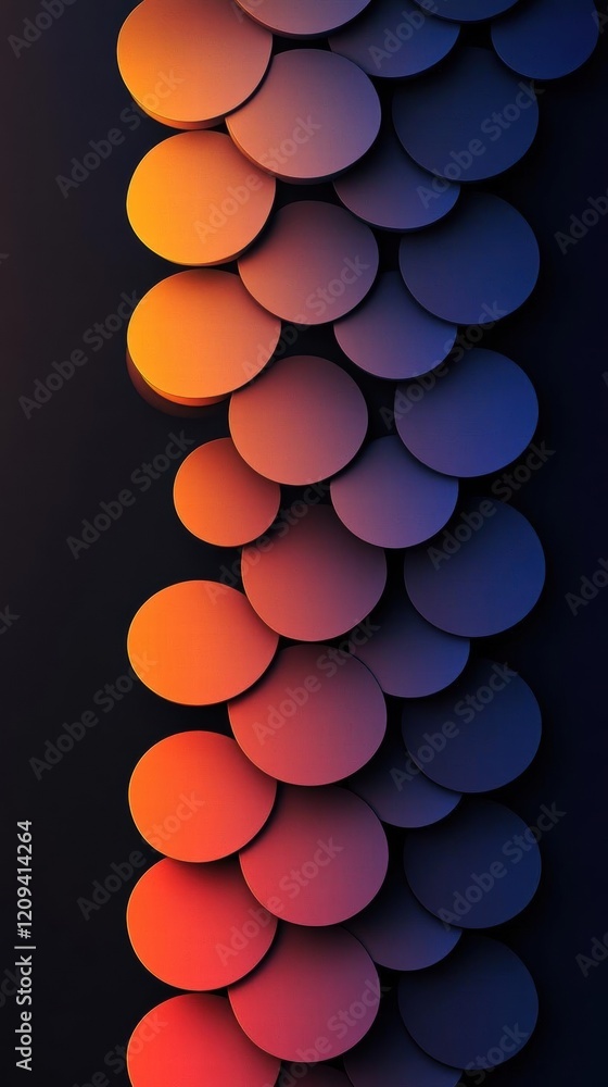 Poster abstract gradient circles - a visual symphony of color and form